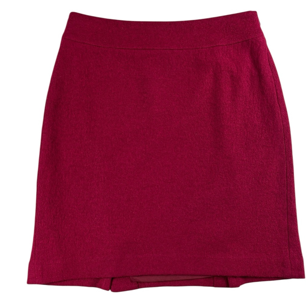 Banana Republic Boiled Wool Lined A-Line Skirt Raspberry/Cranberry Color Size 6
